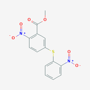 molecular formula C14H10N2O6S B15465951 Methyl 2-nitro-5-[(2-nitrophenyl)sulfanyl]benzoate CAS No. 60912-45-0