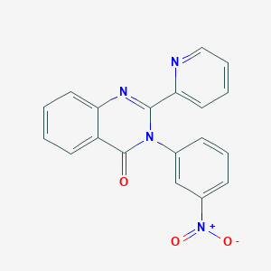 molecular formula C19H12N4O3 B15466046 4(3H)-Quinazolinone, 3-(3-nitrophenyl)-2-(2-pyridinyl)- CAS No. 58668-45-4