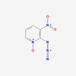 molecular formula C5H3N5O3 B15466093 Pyridine, 2-azido-3-nitro-, 1-oxide CAS No. 57097-37-7
