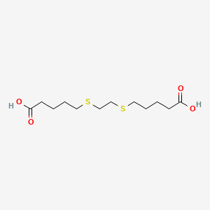 molecular formula C12H22O4S2 B15466200 Pentanoicacid, 5,5'-[1,2-ethanediylbis(thio)]bis-(9CI) CAS No. 55565-68-9