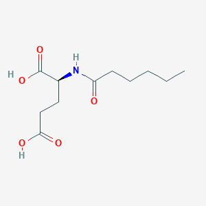 molecular formula C11H19NO5 B15466214 N-Hexanoyl-L-glutamic acid CAS No. 55258-30-5