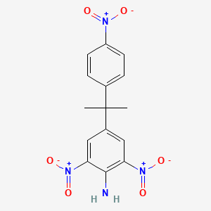 molecular formula C15H14N4O6 B15466351 Benzenamine, 4-[1-methyl-1-(4-nitrophenyl)ethyl]-2,6-dinitro- CAS No. 58556-19-7