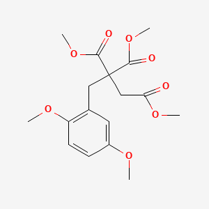 molecular formula C17H22O8 B15466948 Trimethyl 3-(2,5-dimethoxyphenyl)propane-1,2,2-tricarboxylate CAS No. 53877-30-8