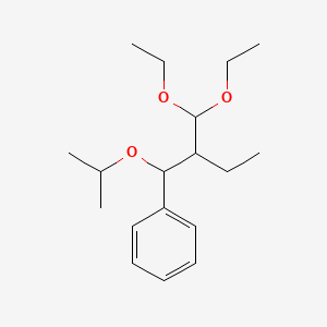 molecular formula C18H30O3 B15466975 Benzene, [2-(diethoxymethyl)-1-(1-methylethoxy)butyl]- CAS No. 56585-24-1