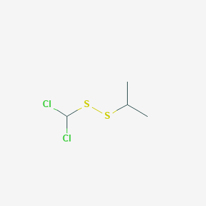 molecular formula C4H8Cl2S2 B15467024 Disulfide, dichloromethyl 1-methylethyl CAS No. 53692-40-3