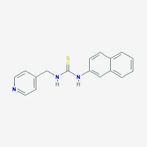 molecular formula C17H15N3S B15467187 N-Naphthalen-2-yl-N'-[(pyridin-4-yl)methyl]thiourea CAS No. 56914-06-8