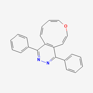 molecular formula C22H16N2O B15467280 Oxonino[4,5-d]pyridazine, 1,4-diphenyl- CAS No. 57015-10-8