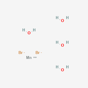 molecular formula Br2H8MnO4 B154674 Manganese(II) bromide tetrahydrate CAS No. 10031-20-6