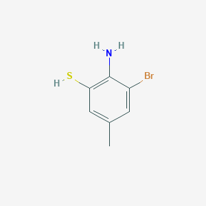 molecular formula C7H8BrNS B15467502 Benzenethiol, 2-amino-3-bromo-5-methyl- CAS No. 56536-87-9
