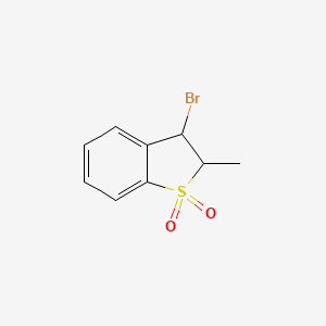molecular formula C9H9BrO2S B15467575 3-Bromo-2-methyl-2,3-dihydro-1H-1-benzothiophene-1,1-dione CAS No. 53541-53-0