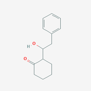 molecular formula C14H18O2 B15467745 2-(1-Hydroxy-2-phenylethyl)cyclohexan-1-one 