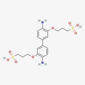molecular formula C18H24N2O8S2 B15467828 3,3'-Bis(3-sulfopropoxy)benzidine CAS No. 56716-06-4