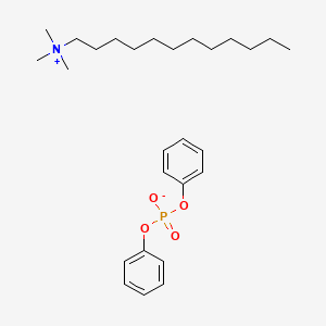molecular formula C27H44NO4P B15468004 1-Dodecanaminium, N,N,N-trimethyl-, diphenyl phosphate CAS No. 57244-96-9