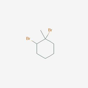 molecular formula C7H12Br2 B15468522 1,2-Dibromo-1-methyl-cyclohexane CAS No. 56860-91-4