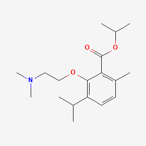 molecular formula C18H29NO3 B15468536 propan-2-yl 2-[2-(dimethylamino)ethoxy]-6-methyl-3-propan-2-ylbenzoate CAS No. 53206-73-8