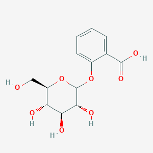 molecular formula C13H16O8 B154689 2-(((2S,3R,4S,5S,6R)-3,4,5-Trihydroxy-6-(hydroxymethyl)tetrahydro-2H-pyran-2-yl)oxy)benzoic acid CAS No. 10366-91-3