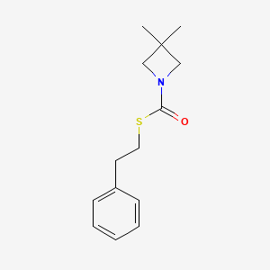 molecular formula C14H19NOS B15468940 S-(2-Phenylethyl) 3,3-dimethylazetidine-1-carbothioate CAS No. 54395-83-4