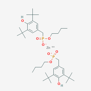 molecular formula C38H64O8P2Zn B154690 Zinc dibutyl bis[[[3,5-bis(1,1-dimethylethyl)-4-hydroxyphenyl]methyl]phosphonate] CAS No. 10175-95-8