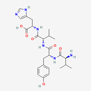 molecular formula C25H36N6O6 B15469144 L-Valyl-D-tyrosyl-L-valyl-L-histidine CAS No. 53518-69-7