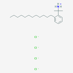 molecular formula C21H38Cl4N-3 B15469303 Dodecyl dimethyl trichlorobenzyl ammonium chloride 