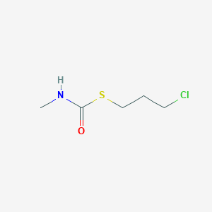 molecular formula C5H10ClNOS B15469560 Carbamothioic acid, methyl-, S-(3-chloropropyl) ester CAS No. 51861-06-4