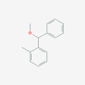 molecular formula C15H16O B15469608 Benzene, 1-(methoxyphenylmethyl)-2-methyl- CAS No. 55190-63-1