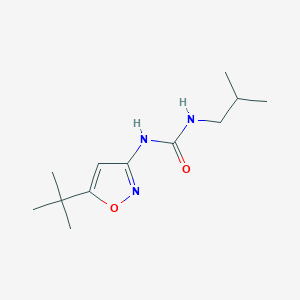 molecular formula C12H21N3O2 B15469946 N-(5-tert-Butyl-1,2-oxazol-3-yl)-N'-(2-methylpropyl)urea CAS No. 55808-71-4