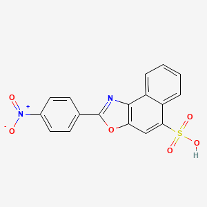 molecular formula C17H10N2O6S B15470294 Naphth[1,2-d]oxazole-5-sulfonic acid, 2-(4-nitrophenyl)- CAS No. 52469-45-1