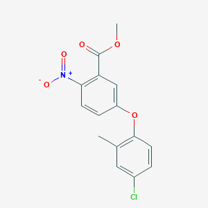 molecular formula C15H12ClNO5 B15470400 Methyl 5-(4-chloro-2-methylphenoxy)-2-nitrobenzoate CAS No. 51282-62-3