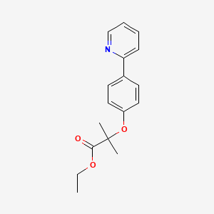 molecular formula C17H19NO3 B15470633 Ethyl 2-methyl-2-(4-pyridin-2-ylphenoxy)propanoate CAS No. 51035-43-9
