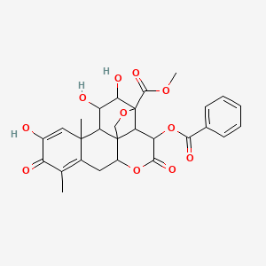 molecular formula C28H28O11 B15470672 Dehydrobruceantarin CAS No. 53663-00-6