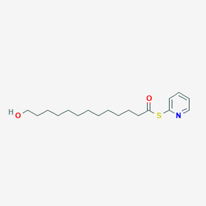 molecular formula C18H29NO2S B15470704 Tridecanethioic acid, 13-hydroxy-, S-2-pyridinyl ester CAS No. 53379-05-8