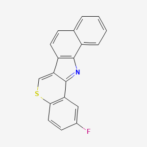 molecular formula C19H10FNS B15470760 Benzo(g)(1)benzothiopyrano(4,3-b)indole, 2-fluoro- CAS No. 52831-42-2