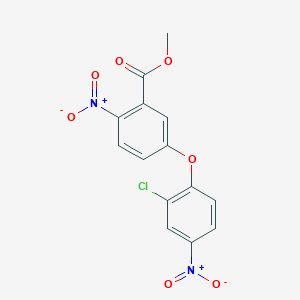 molecular formula C14H9ClN2O7 B15470774 Methyl 5-(2-chloro-4-nitrophenoxy)-2-nitrobenzoate CAS No. 51282-74-7