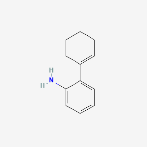 molecular formula C12H15N B15470800 Benzenamine, 2-(1-cyclohexen-1-yl)- CAS No. 46175-80-8