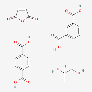 molecular formula C23H22O13 B15470822 Benzene-1,3-dicarboxylic acid;furan-2,5-dione;propane-1,2-diol;terephthalic acid CAS No. 54228-09-0
