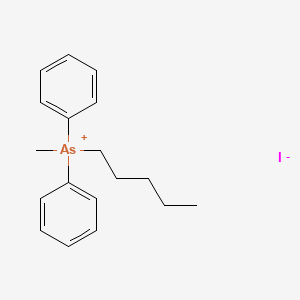 molecular formula C18H24AsI B15470875 Methyl(pentyl)diphenylarsanium iodide CAS No. 41923-70-0