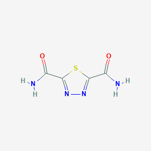 molecular formula C4H4N4O2S B15470893 1,3,4-Thiadiazole-2,5-dicarboxamide CAS No. 52938-10-0