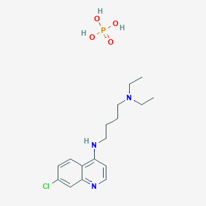 molecular formula C17H27ClN3O4P B15470915 N-(7-chloroquinolin-4-yl)-N',N'-diethylbutane-1,4-diamine;phosphoric acid CAS No. 53462-16-1