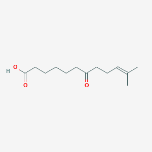 molecular formula C13H22O3 B15470982 11-Methyl-7-oxododec-10-enoic acid CAS No. 53377-63-2