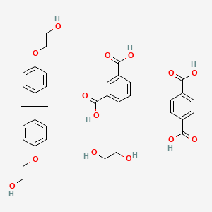 molecular formula C37H42O14 B15470999 Benzene-1,3-dicarboxylic acid;ethane-1,2-diol;2-[4-[2-[4-(2-hydroxyethoxy)phenyl]propan-2-yl]phenoxy]ethanol;terephthalic acid CAS No. 41259-36-3