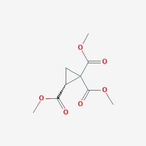 molecular formula C9H12O6 B15471064 Trimethyl (2R)-cyclopropane-1,1,2-tricarboxylate CAS No. 42332-55-8