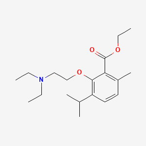 molecular formula C19H31NO3 B15471065 ethyl 2-[2-(diethylamino)ethoxy]-6-methyl-3-propan-2-ylbenzoate CAS No. 52073-25-3