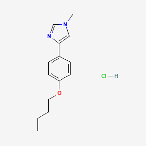 molecular formula C14H19ClN2O B15471073 Imidazole, 4-(p-butoxyphenyl)-1-methyl-, hydrochloride CAS No. 40405-79-6