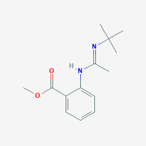 molecular formula C14H20N2O2 B15471155 methyl 2-[(N-tert-butyl-C-methylcarbonimidoyl)amino]benzoate CAS No. 42717-46-4