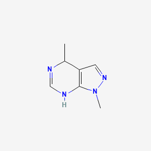 molecular formula C7H10N4 B15471172 1,4-Dimethyl-2,4-dihydro-1H-pyrazolo[3,4-d]pyrimidine CAS No. 53645-58-2