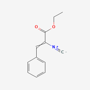 molecular formula C12H11NO2 B15471175 Ethyl 2-isocyano-3-phenylprop-2-enoate CAS No. 52744-85-1