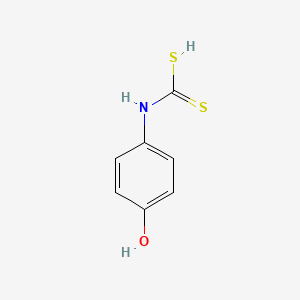 molecular formula C7H7NOS2 B15471213 Carbamodithioic acid, (4-hydroxyphenyl)- CAS No. 53627-48-8