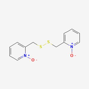 molecular formula C12H12N2O2S2 B15471245 Pyridine, 2,2'-dithiodimethylenedi-, 1,1'-dioxide CAS No. 46910-44-5