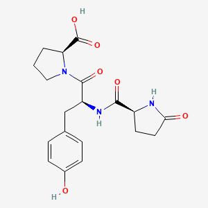 molecular formula C19H23N3O6 B15471272 L-Proline, 1-[N-(5-oxo-L-prolyl)-L-tyrosyl]- CAS No. 51871-49-9